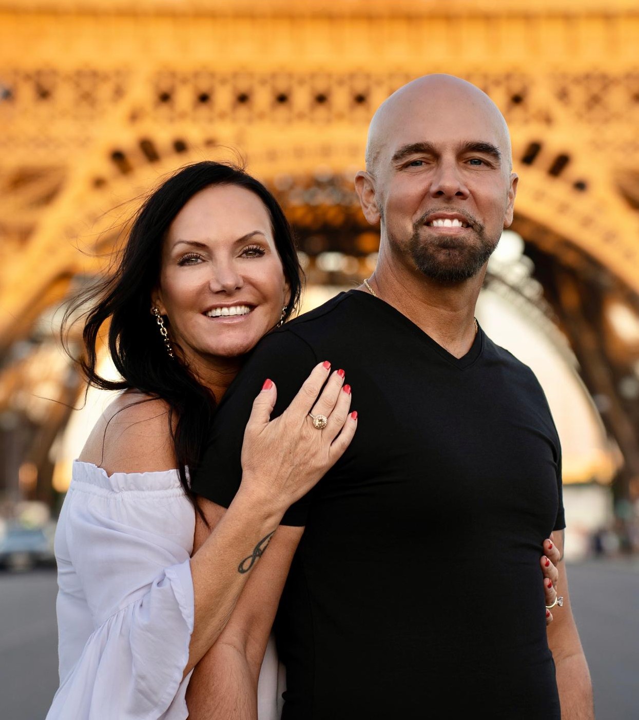 Happy couple embracing